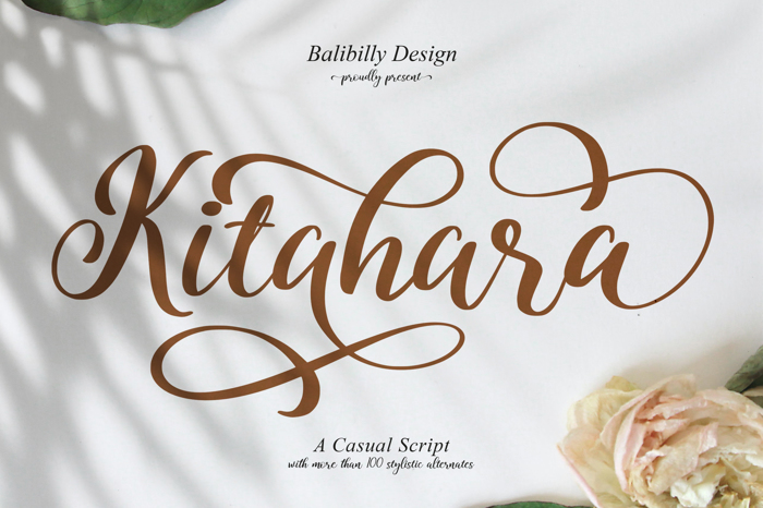 Kitahara Script Font poster
