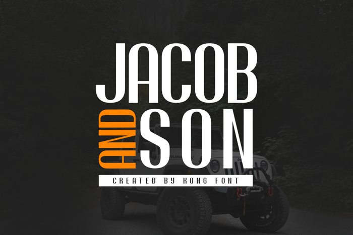Jacob and son Font poster