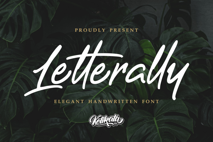 Letterally Handwritten Font poster