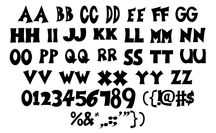 Zoboo Type Font poster