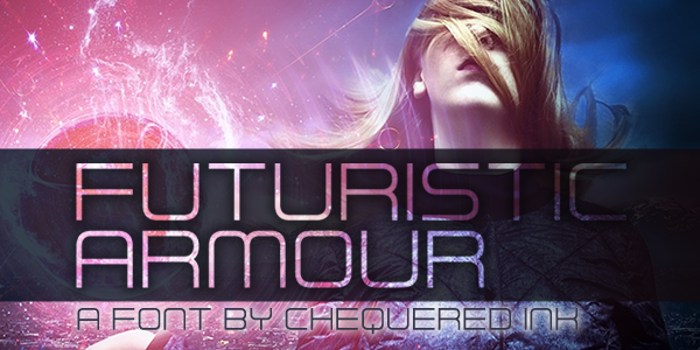 Futuristic Armour Font poster