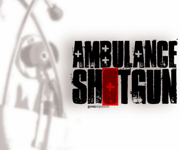 ambulance shotgun Font poster