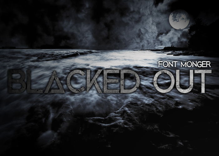 Blacked Out Font poster