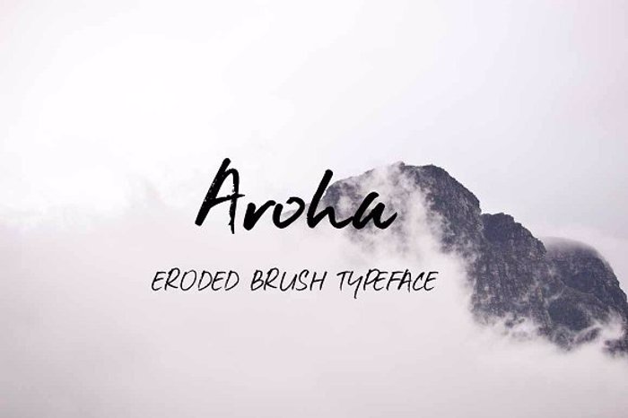 Aroha Font poster