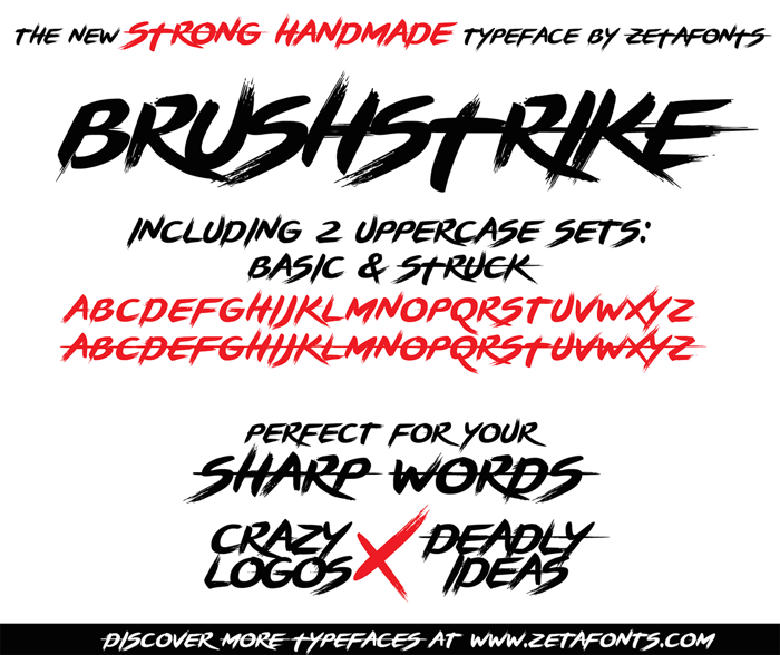 BRUSHSTRIKE Font poster