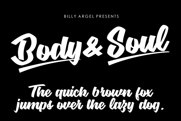 Body & Soul Font poster