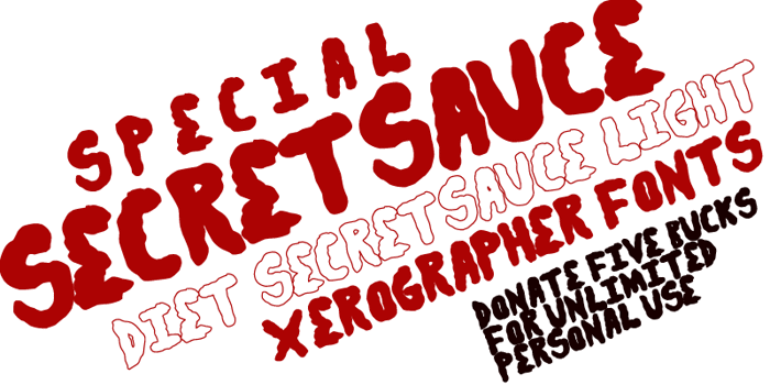 secretsauce Font poster