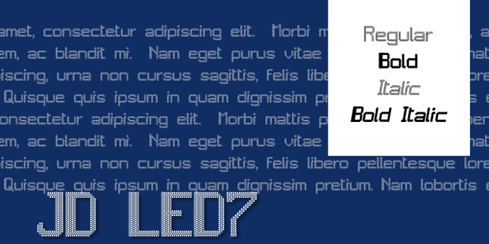 JD LED7 Font poster