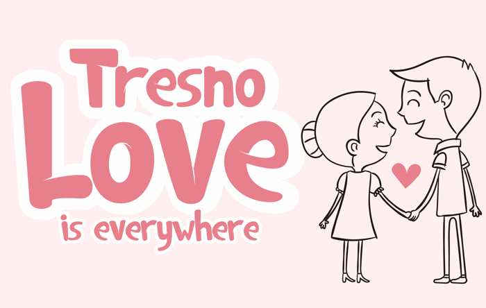 Tresno is love Font poster