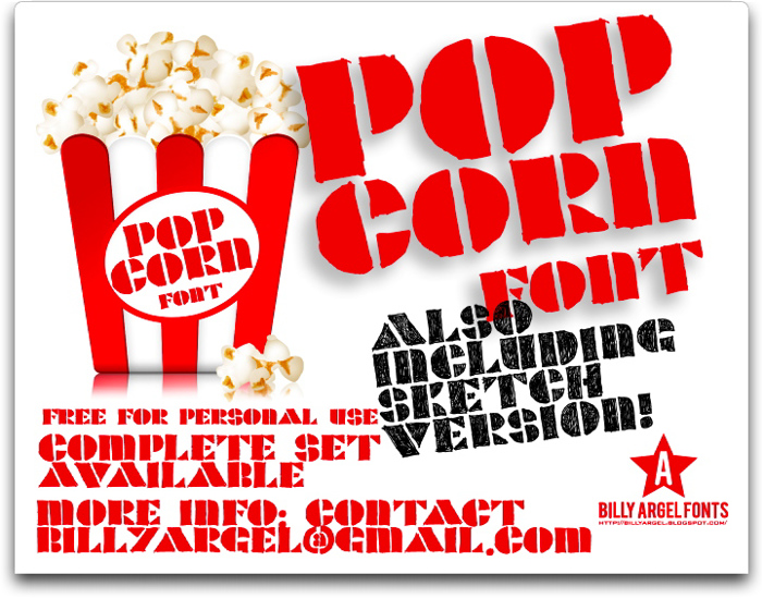 POPCORN Font poster