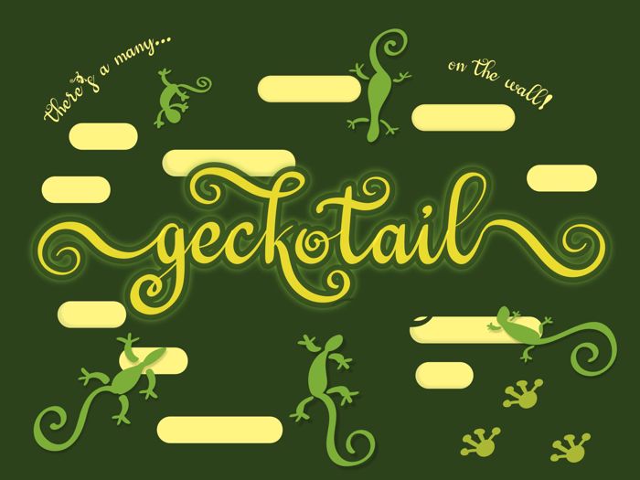 Geckotail Font poster