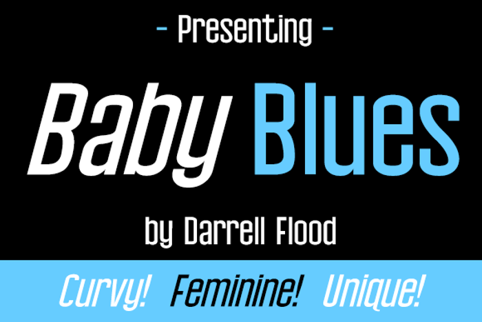 Baby Blues Font poster
