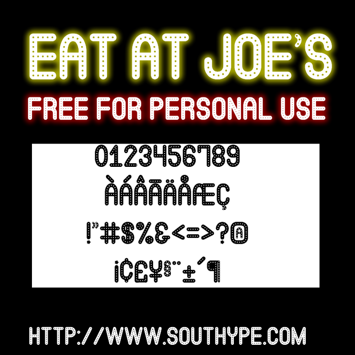 Eat at Joe's St Font poster