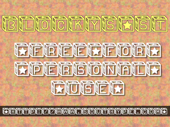 Blockys St Font poster
