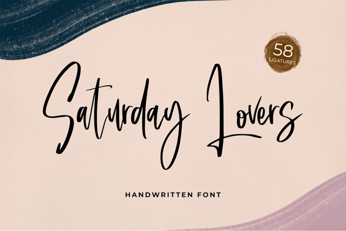 Saturday Lovers Font poster