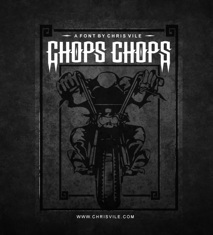 Chops chopS Font poster
