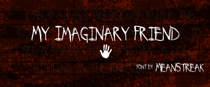 My Imaginary Friend Font poster
