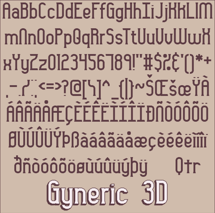 Gyneric BRK Font poster