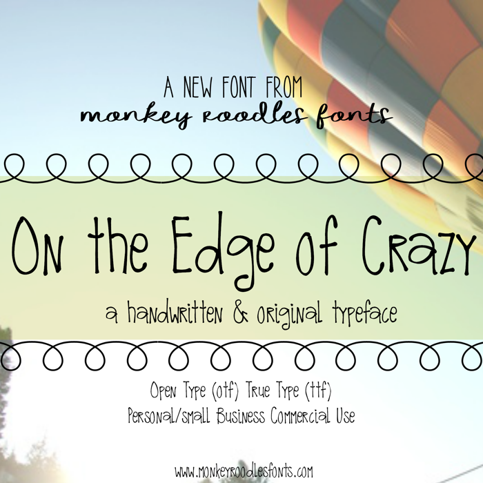 MRF On the Edge of Crazy Font poster
