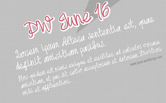 PWjune16 Font poster