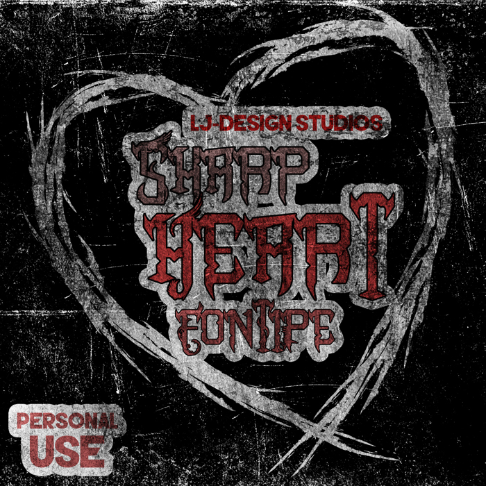Sharp Heart Font poster