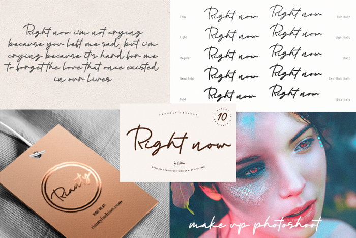 Right now Font poster