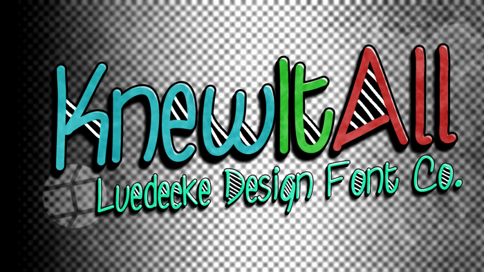 KnewItAll Font poster