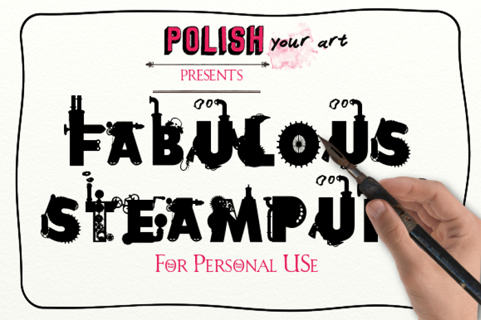 Fabulous Steampunk Font poster