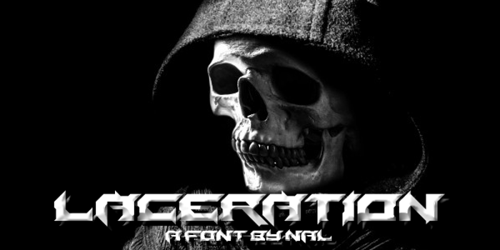 Laceration Font poster