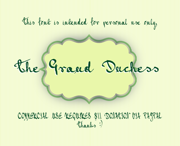 Grand Duchess Font poster