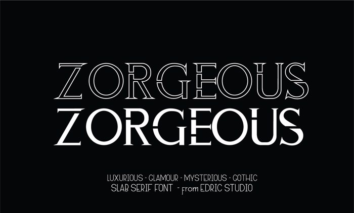 ZORGEOUS Font poster