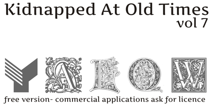 Kidnapped At old Times Free Sev Font