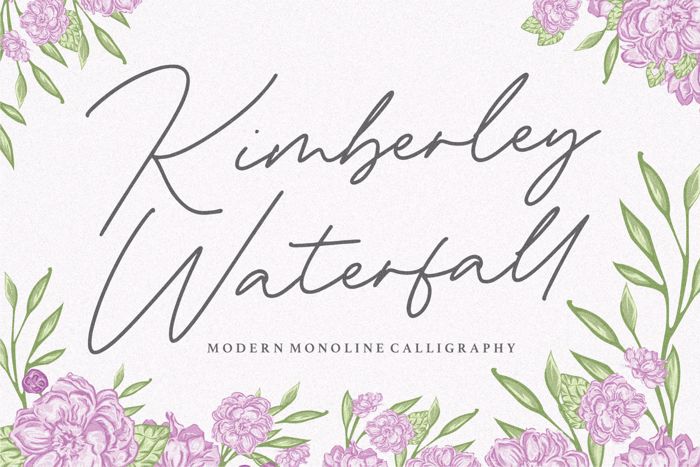 Kimberley Waterfall Font poster