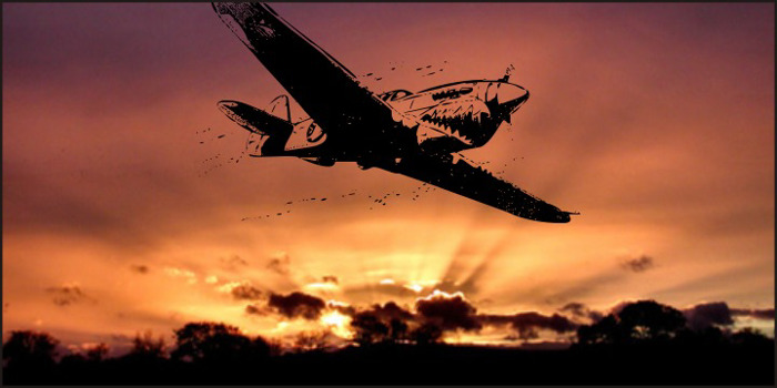 world war II warplanes 2 Font poster