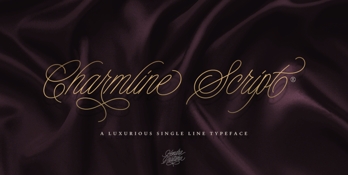 Charmline Script Font poster