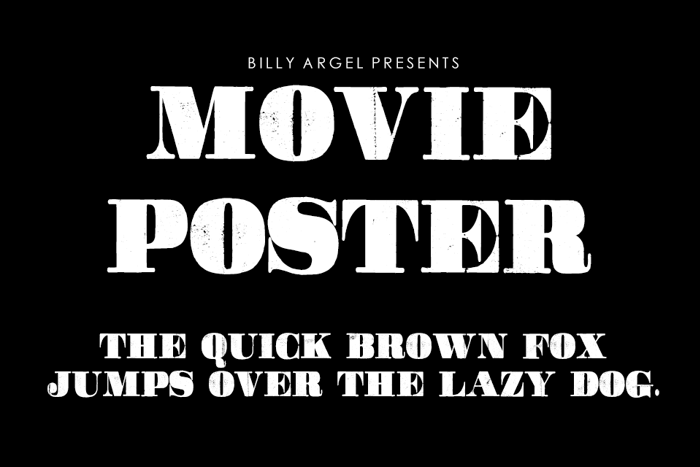 Movie Poster Font poster