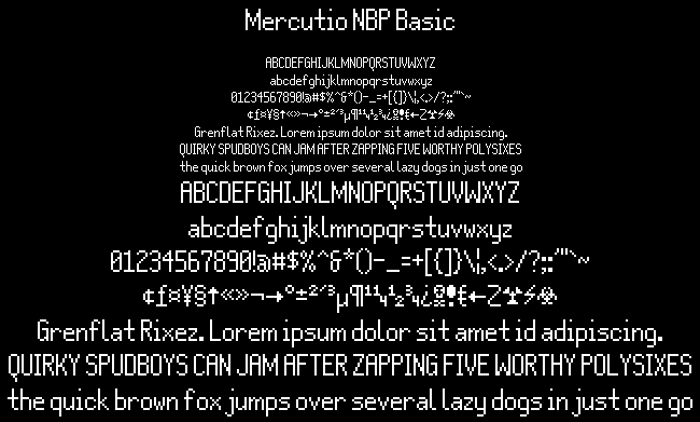 Mercutio NBP Basic Font poster
