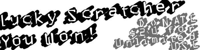 Lucky Scratcher Font poster