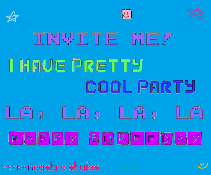 I Have Pretty Cool Party! Font poster