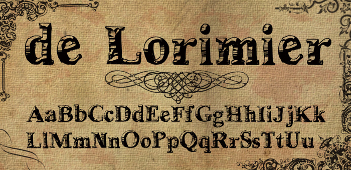 deLorimier Font poster
