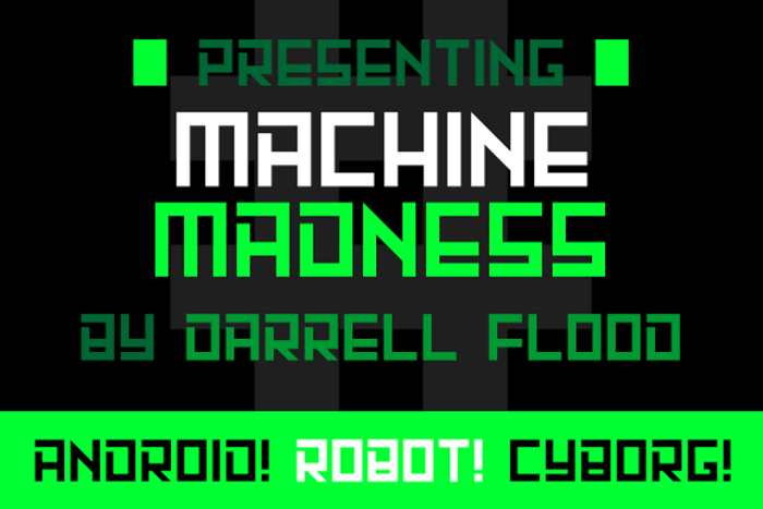 Machine Madness Font poster