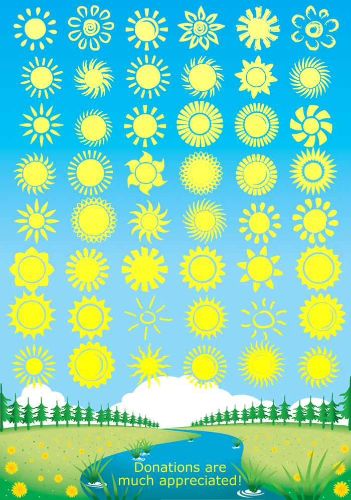 Suns and Stars Font poster