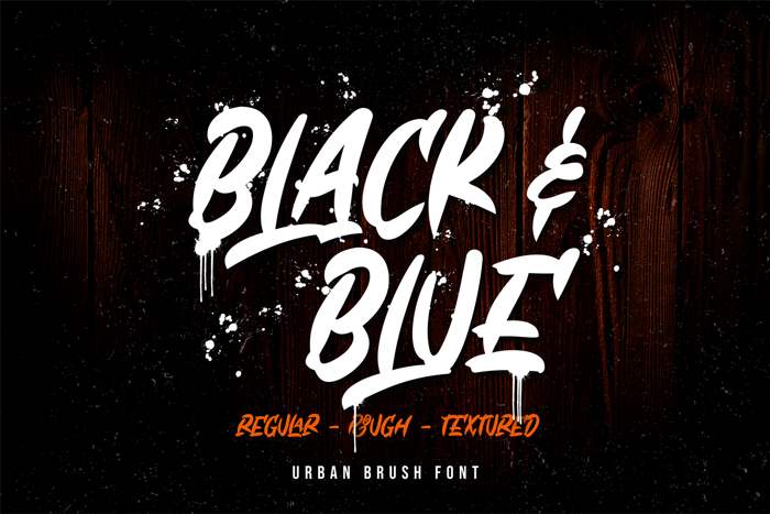 Black & Blue Font poster