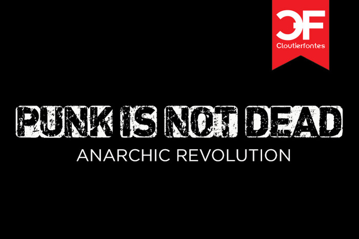 CF Punk is not Dead Font poster