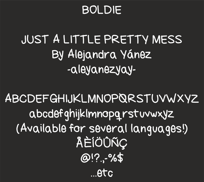 ayanez1 Font poster