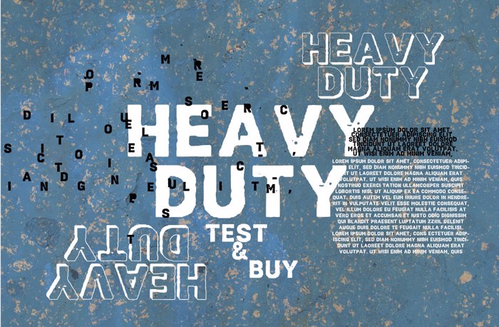 Vtks HeavyDuty Font poster