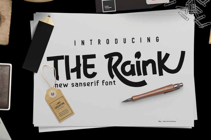 THE Rain K Font poster