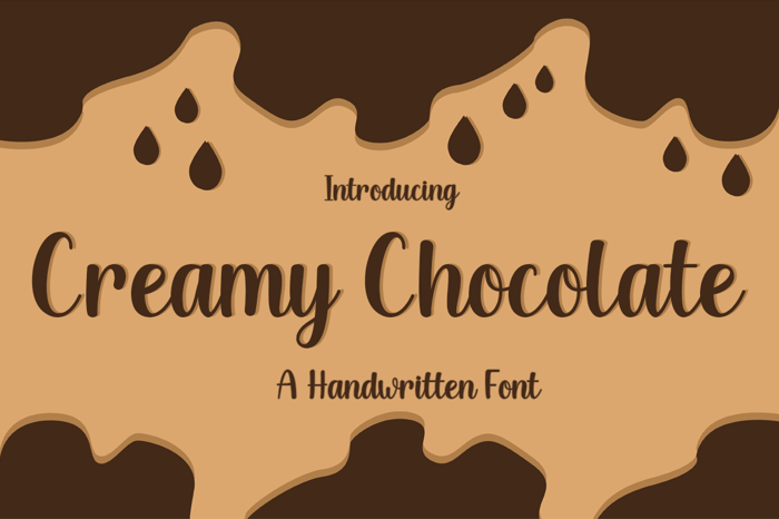 Creamy Chocolate Font poster