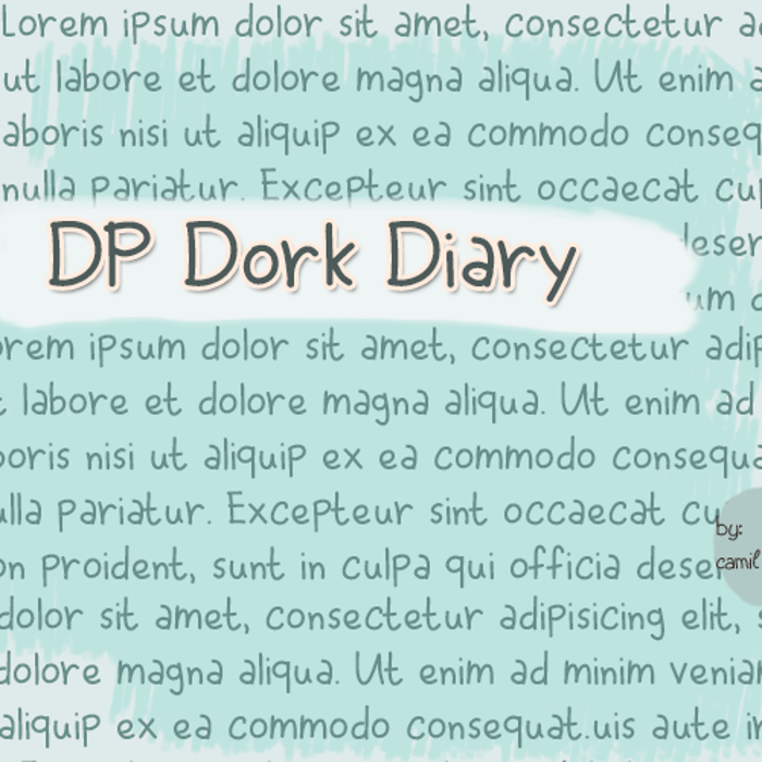 DPDorkDiary Font poster