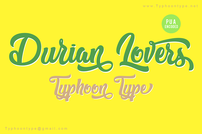 Durian Lovers Font poster